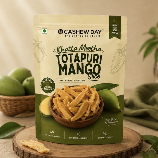 Premium Khatta Meetha Totapuri Mango Slice | Naturally Sun-Dried Raw Mango Snack